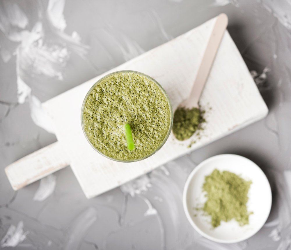 matcha flavored instant jelly powder
